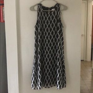 Flowy Patterned Shift Dress, Size 14